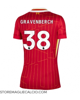 Liverpool Ryan Gravenberch #38 Maglia Gara Casa Repliche 2024-25 Donna